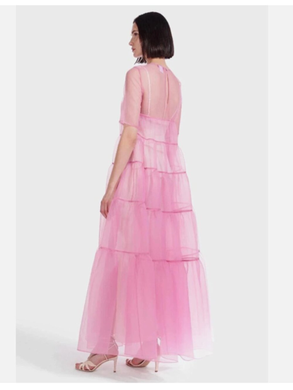 Staud Hyacinth Short-Sleeve Tiered Organza Maxi Dress - Picture 3 of 8
